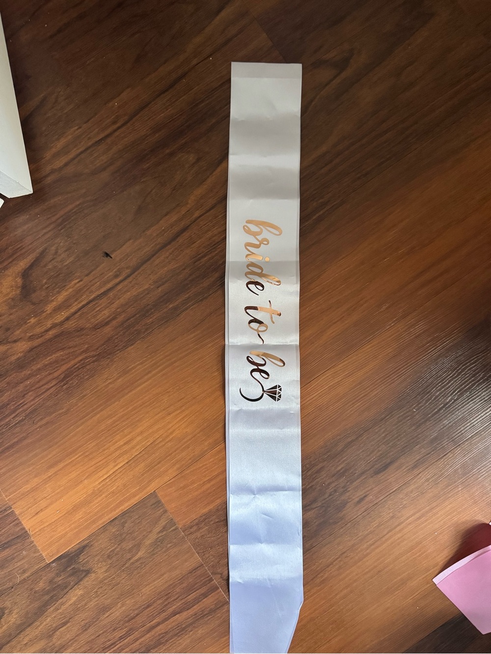 Bride to Be Satin Sash with Rose Gold Script